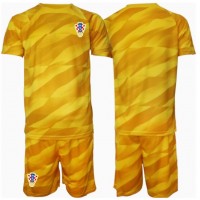 Dětský Fotbalový dres Chorvatsko Brankářské ME 2024 Domácí Krátký Rukáv (+ trenýrky)